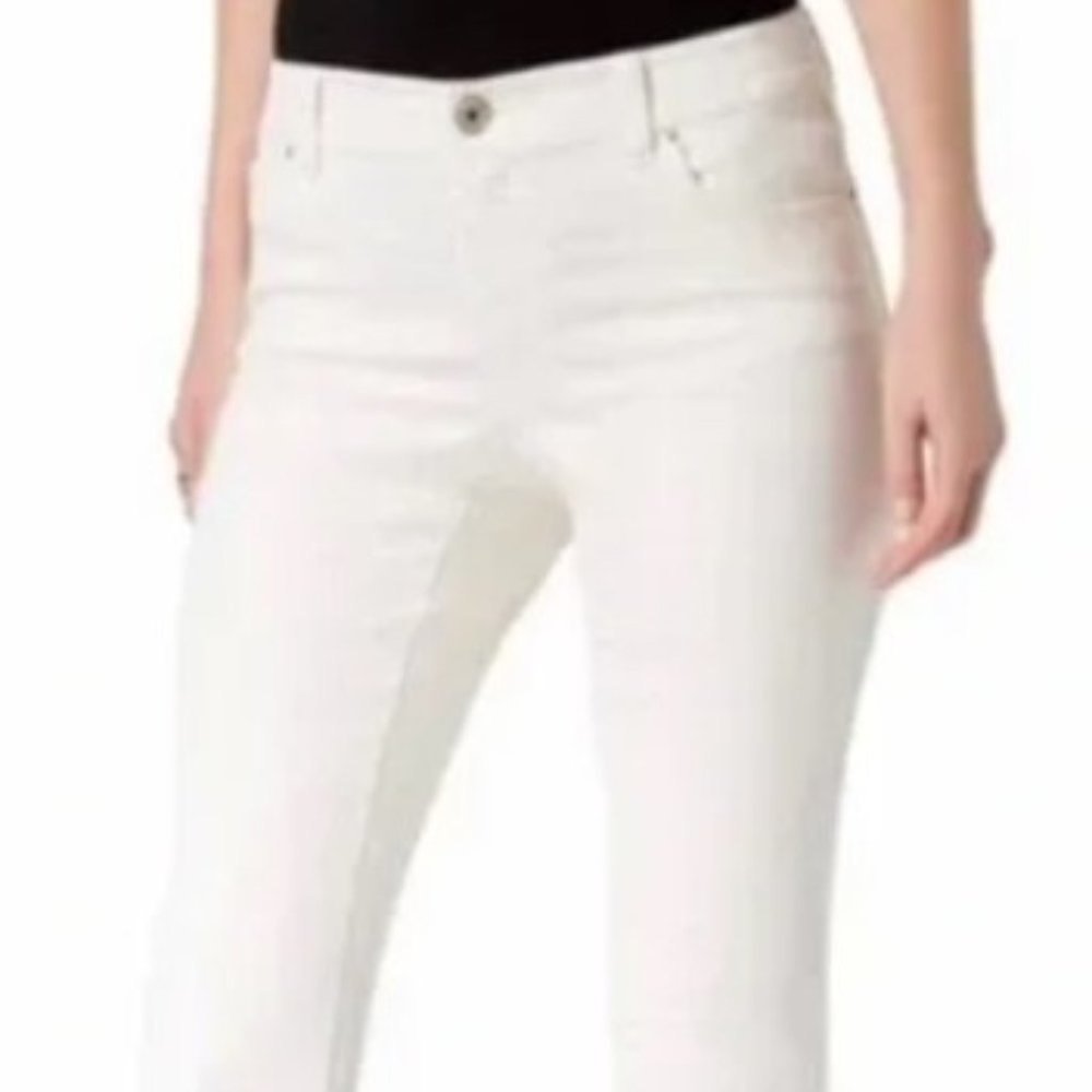 Inc Denim Skinny Leg, Curvy Fit Jeans, White, Size 6